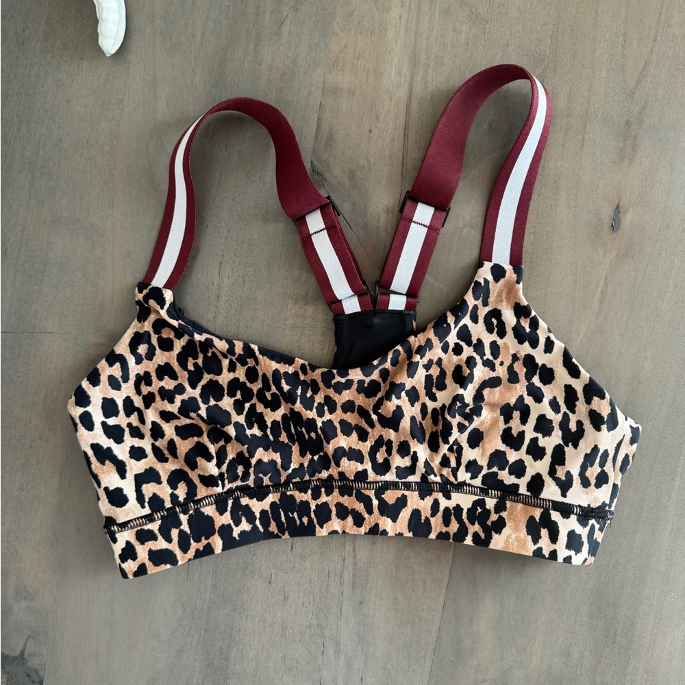The upside leopard sports bra